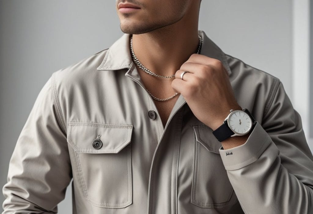 Stilfulde smykker og praktiske kedeldragter til maend